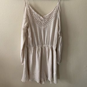 crochet style romper urban outfitters